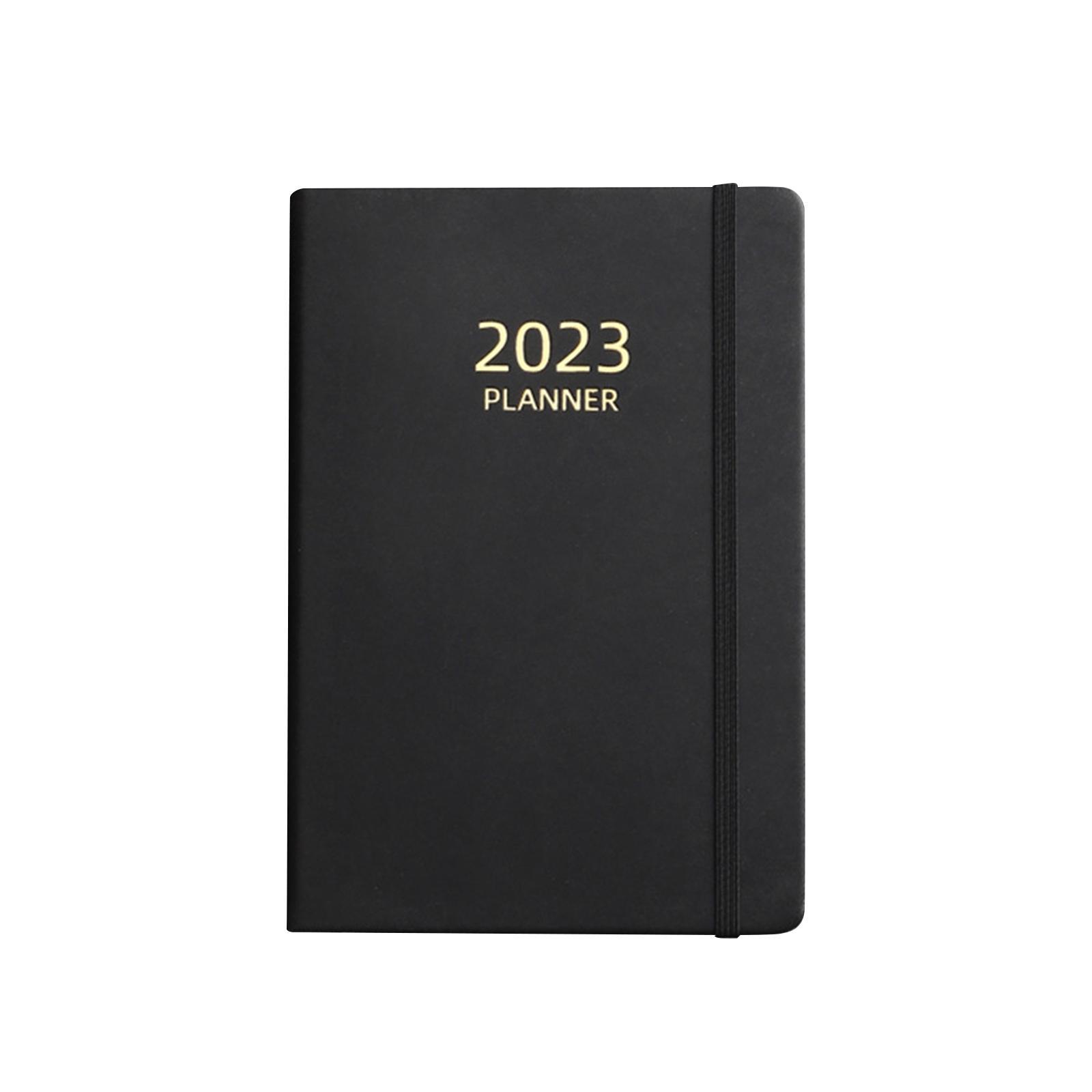 A5 Notebook Planner, Journal 2023 Monthly Weekly Daily Planner Notepads Double Sided Writing Pads for Family Home Supplies New Year Gifts