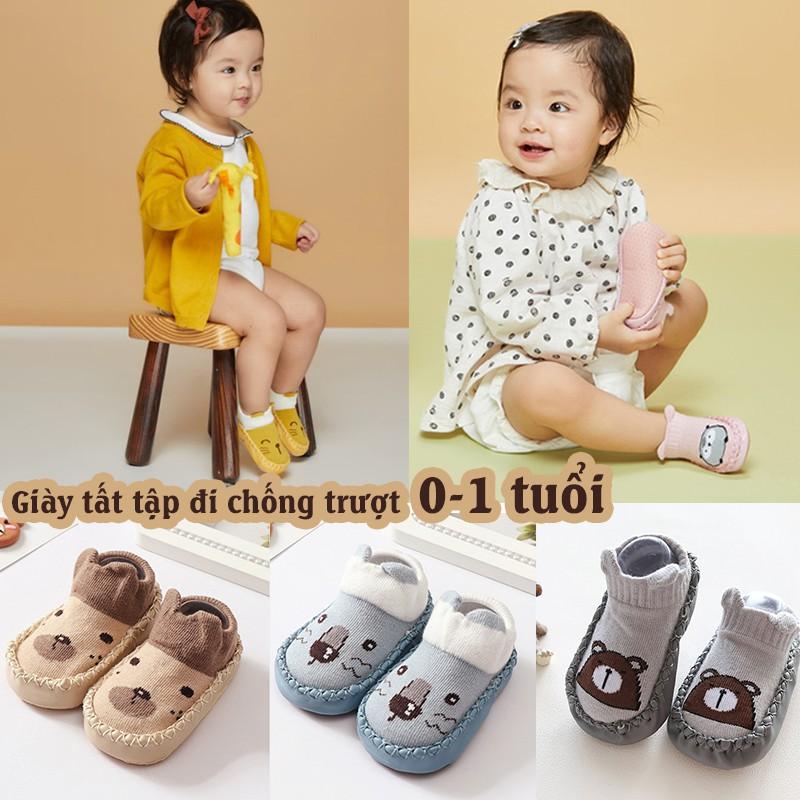 Giày hình thú chống trượt cho bé trai bé gái tập đi