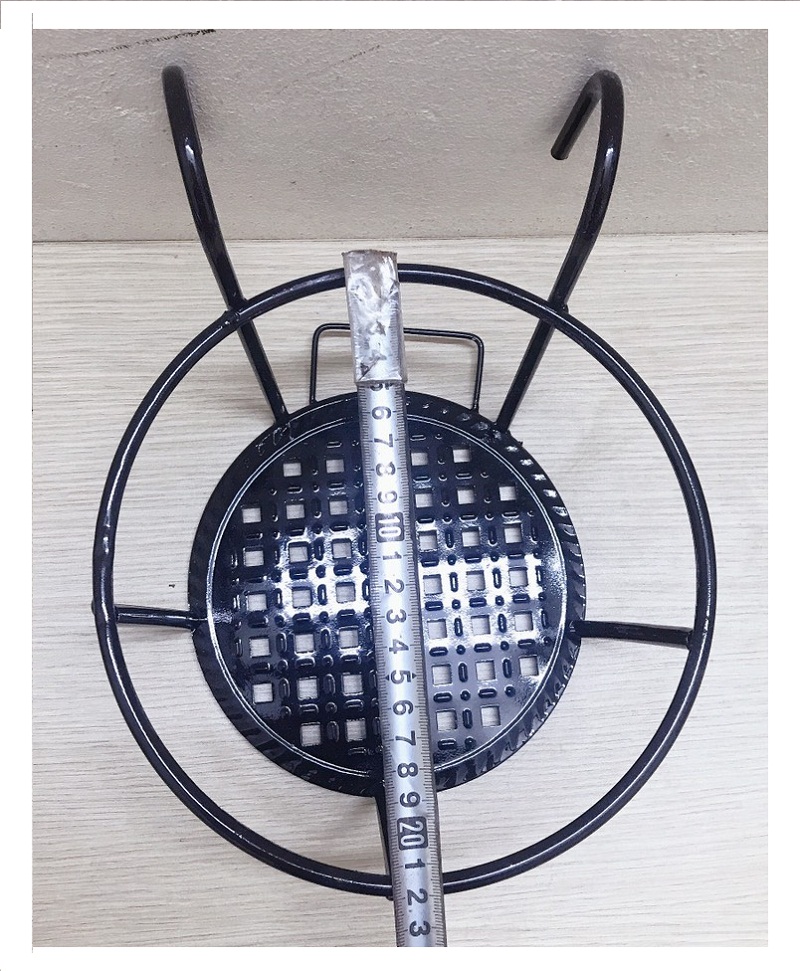 5 Giỏ Sắt Treo Chậu Hoa Ban Công Hình Tròn - Màu Cà Phê