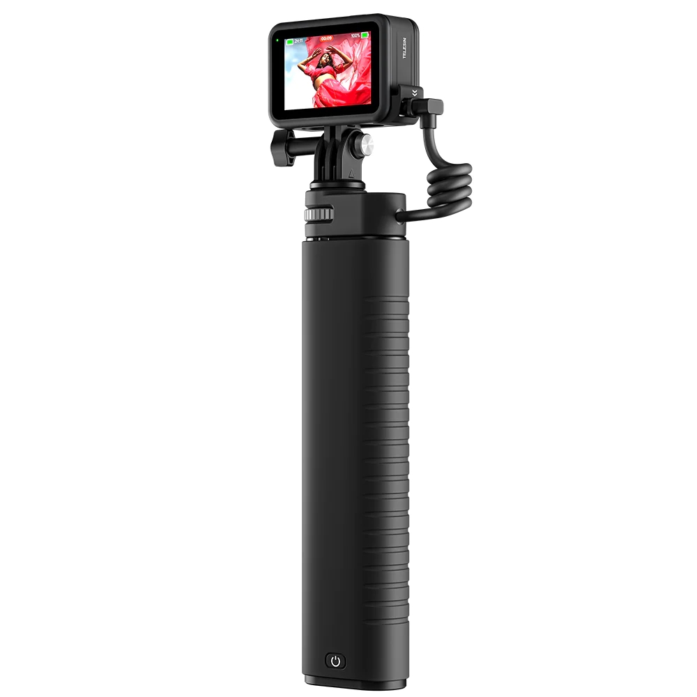 NẮP PIN CHO GOPRO 12 / 11 CÓ KHE CẮM SẠC TELESIN - HÀNG CHÍNH HÃNG