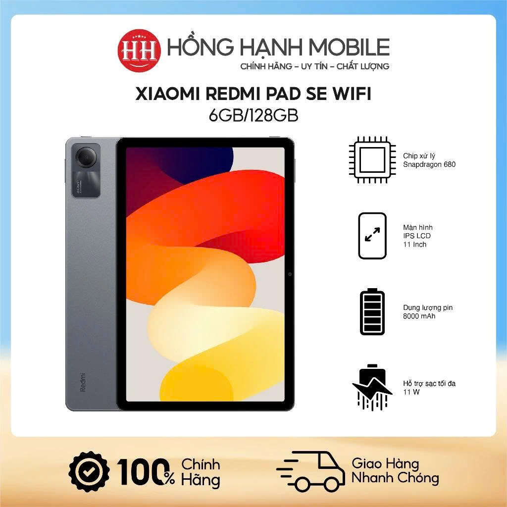 Máy Tính Bảng Xiaomi Redmi Pad SE Wifi 6GB/128GB Bản 11 Inches - Hàng Chính Hãng