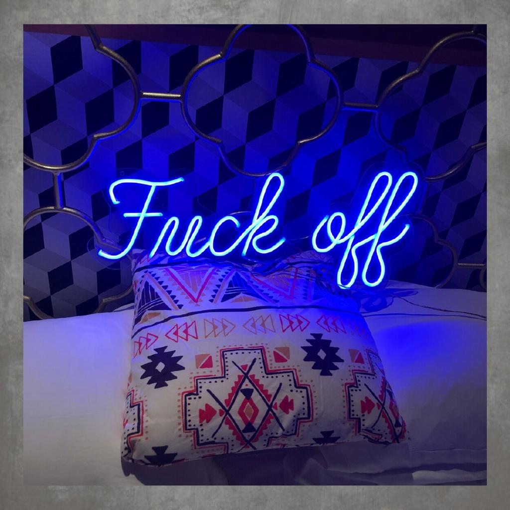 Đèn neon trang trí FUCK OFF - Phù hợp trang trí tường, để bàn, phụ kiện decor nhà