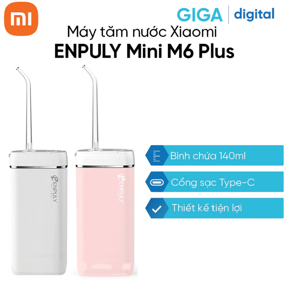 Máy tăm nước Xiaomi ENPULY Mini M6 Plus kháng nước IPX8 thuận tiện - Hàng Chính Hãng