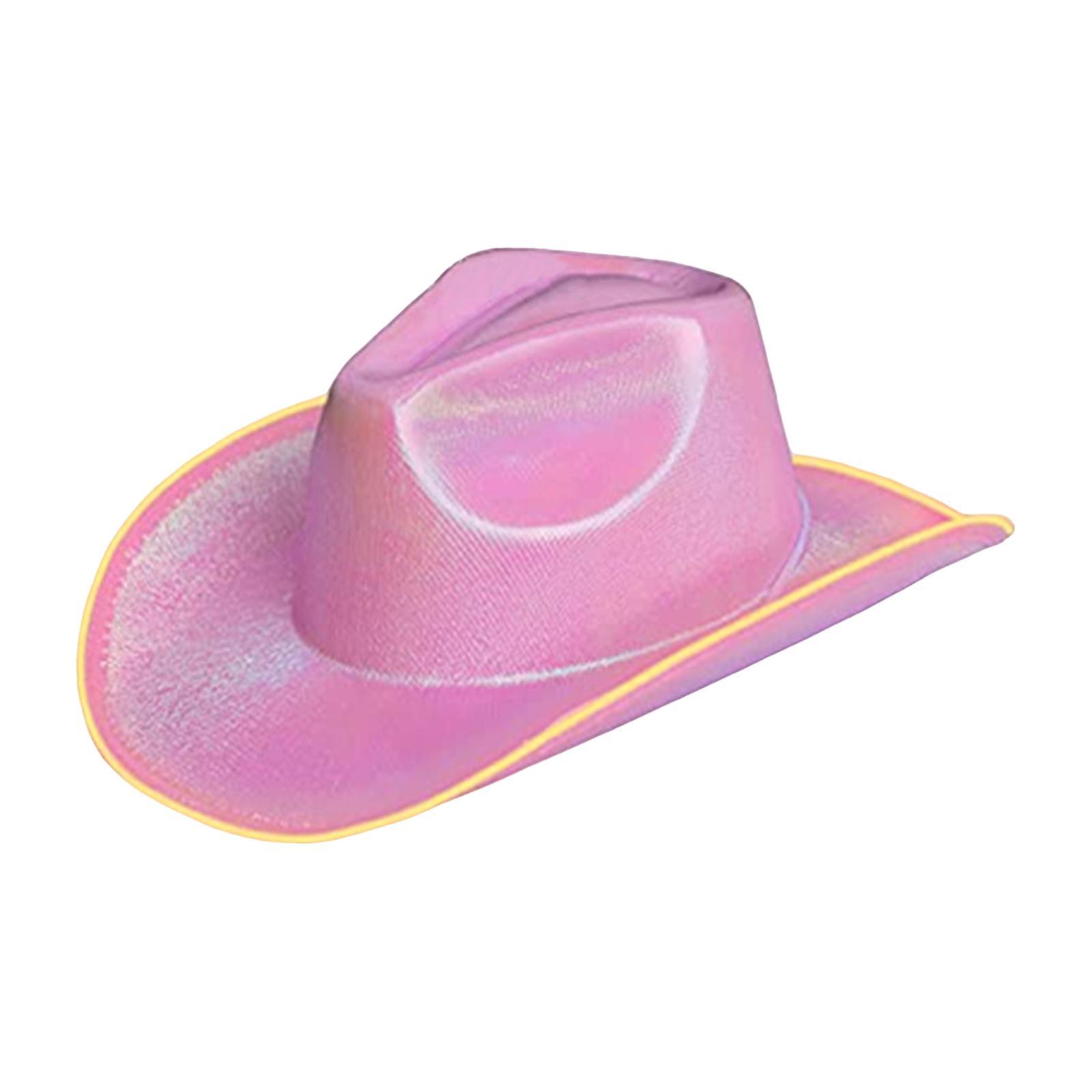 LED Cowboy Hat, Light up Cowboy Hat, Headwear Fancy Dress Headgear Cowgirl Hat Western Hat for Role Play Engagement Halloween Music Festival