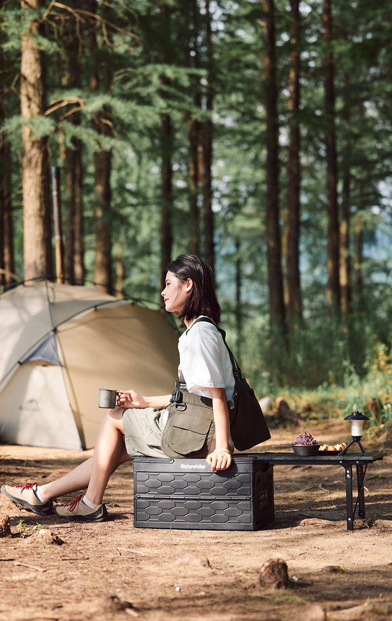 Bàn Đa Năng 2 In 1 Naturehike CNK2450XB018 Thùng Xếp Gọn 50L Kết Hợp Bàn Nhôm