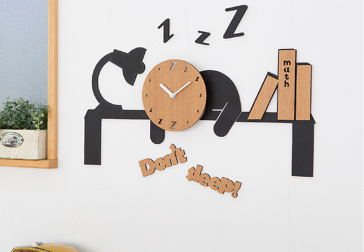 Đồng hồ treo tường trang trí kim trôi Don't Sleep - Wall clock