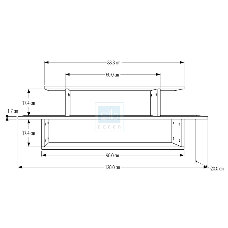 Kệ Gỗ Treo Tường Xếp Tầng Cách Điệu Thương Hiệu SIB Decor KT502