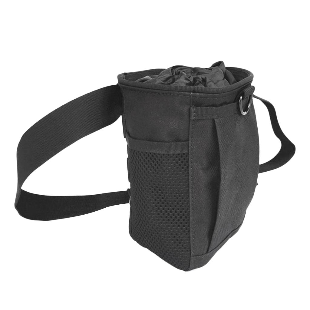 2pcs/set Black+ Tan Strong Durable Chalk Bag with Adjustable & Quick Clip-on Belt for Rock Climbing Weightlifting Bouldering Gym