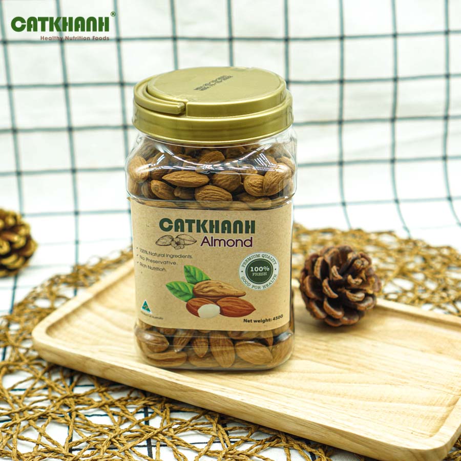 Hạnh nhận rang hũ 450gr Cát Khánh - Nhập khẫu Mỹ