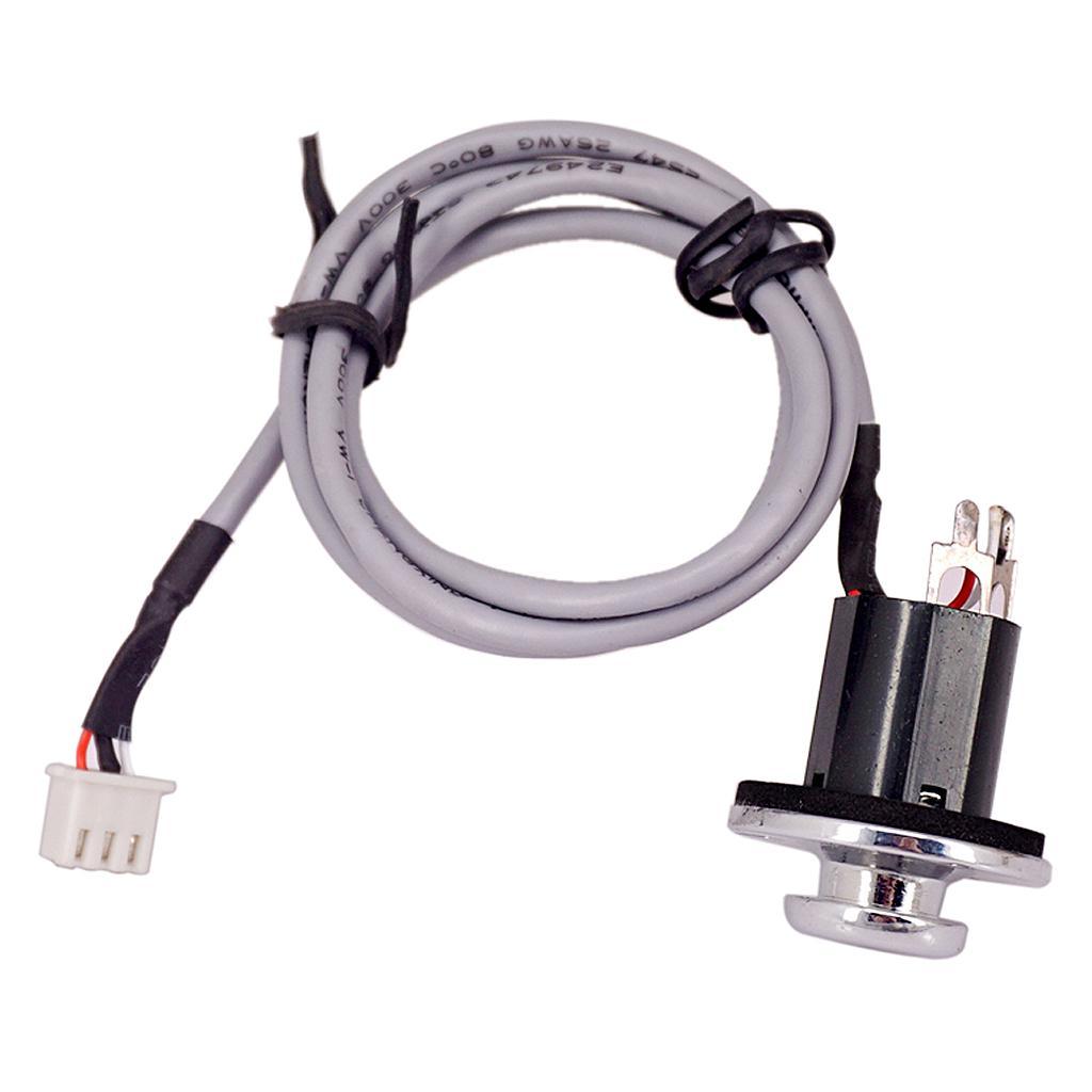 1x Guitar Pickup EQ Cable with 3 Pin Plug 6.35mm Socket Musical Parts