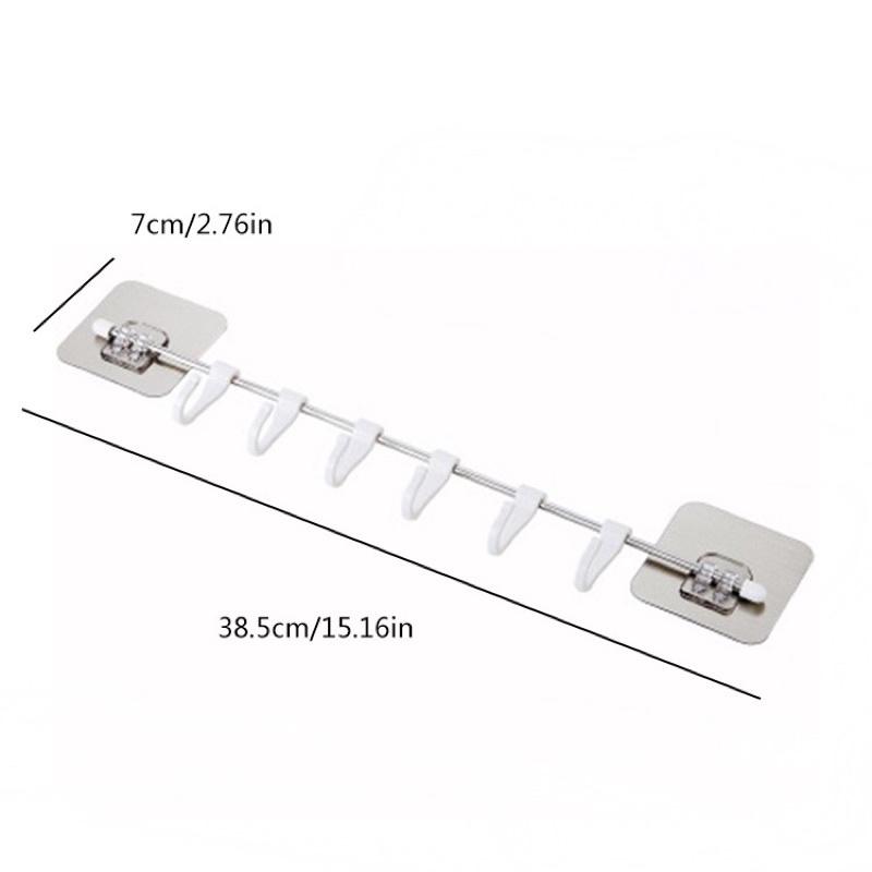 Giá Treo Đồ Nhà Bếp Có Móc Kèm Miếng Dán Tiện Lợi