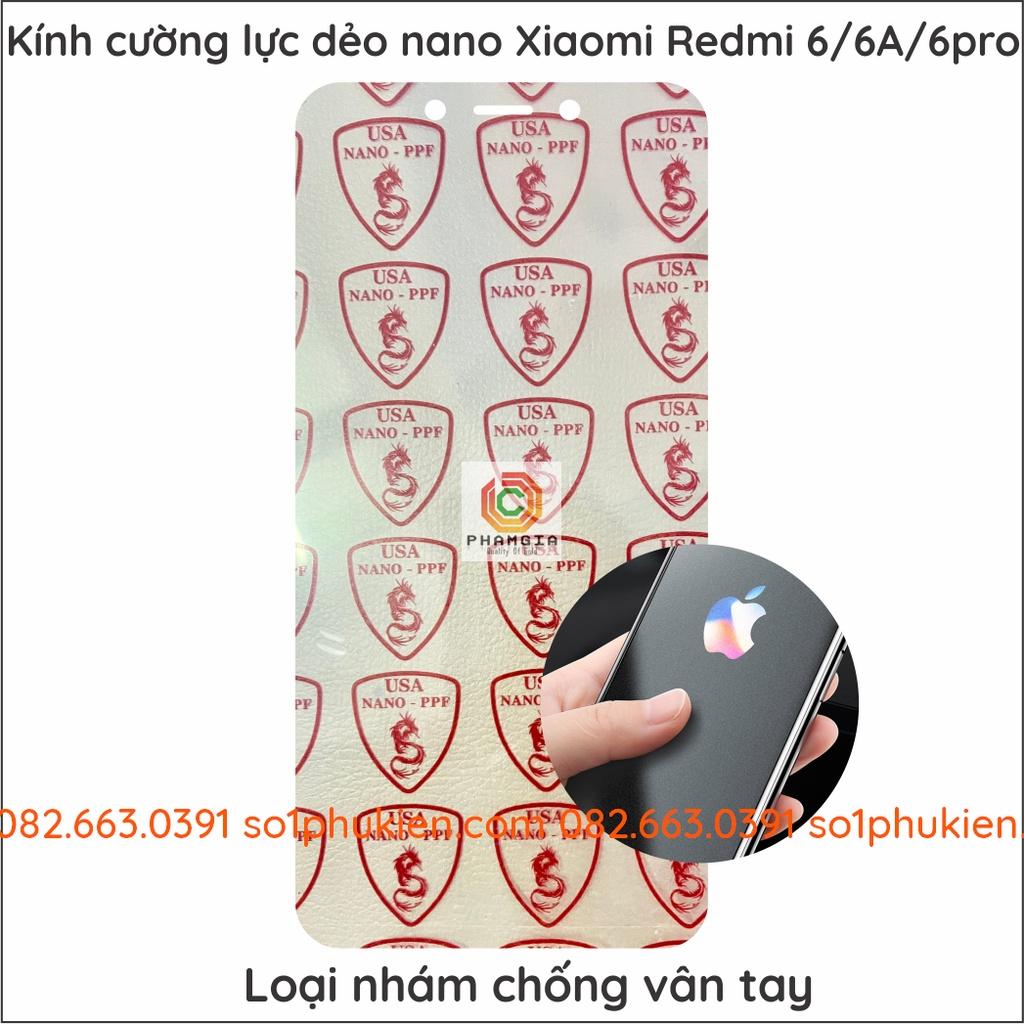 Dán cường lực cho Xaomi Redmi 6 / 6A / 6 PRO nano siêu dẻo siêu bền