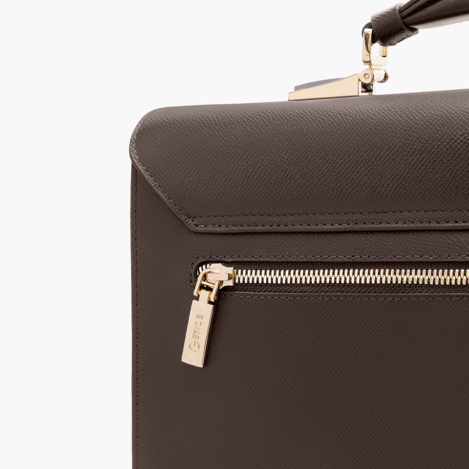 Cặp Xách Nam Công Sở Khóa Số Da Bò Vân Epsom CTS26