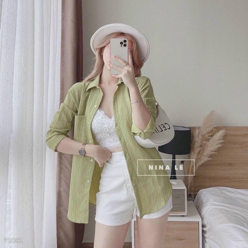 ÁO SƠ MI GÂN FORM RỘNG