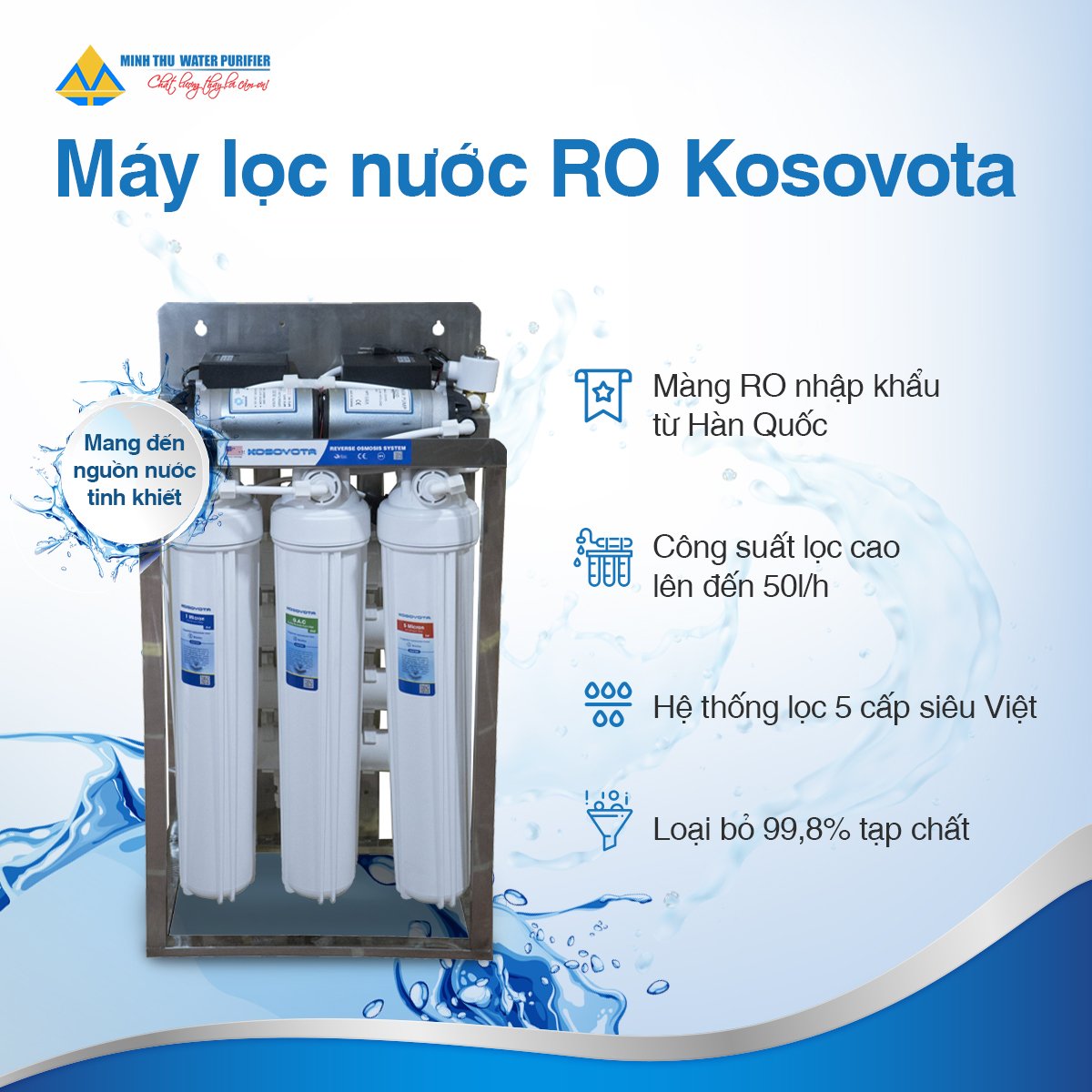 MÁY LỌC NƯỚC BÁN CÔNG NGHIỆP KOSOVOTA KSV-RO50L/H  - HÀNG CHÍNH HÃNG