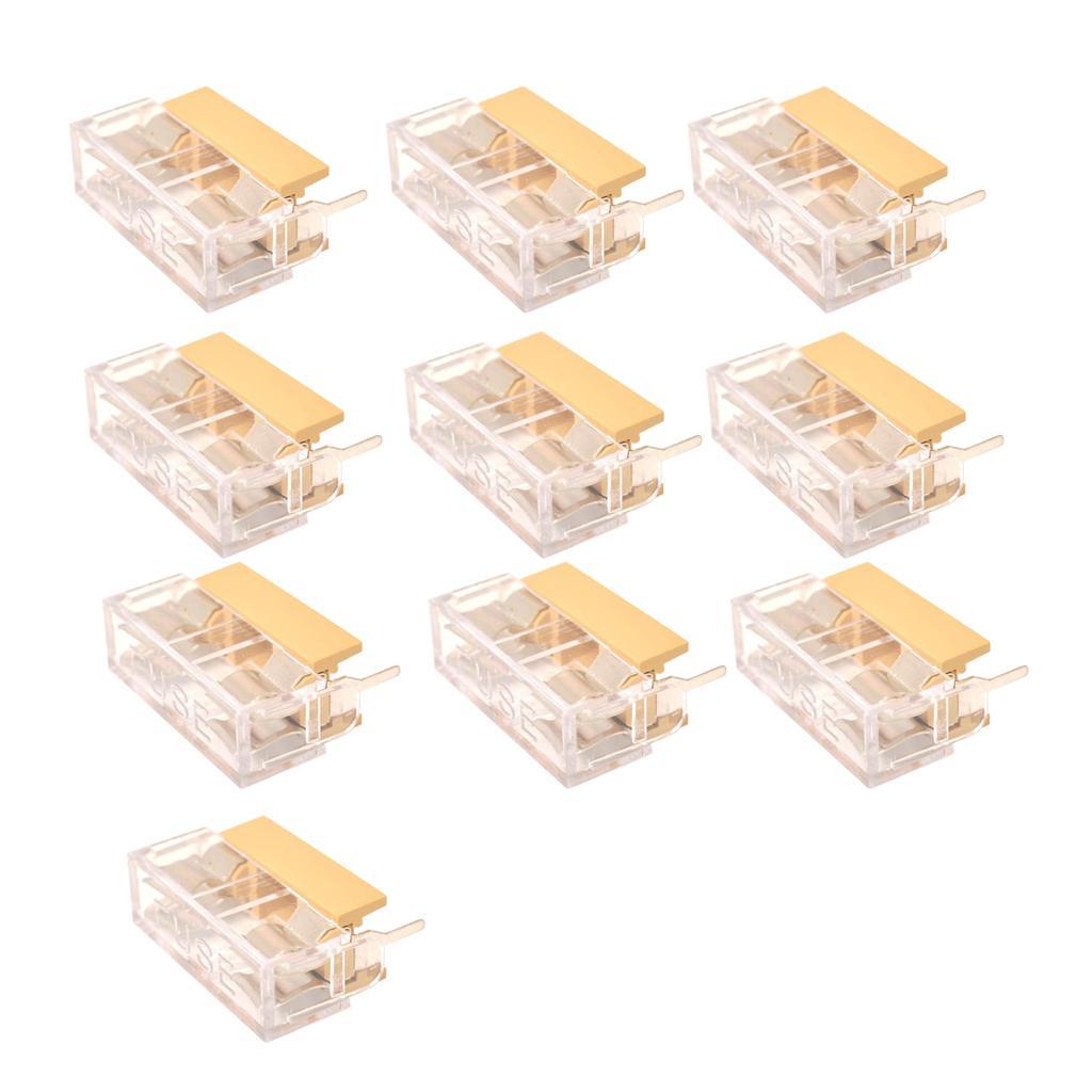 4x10 Pieces Panel Mount PCB Fuse Holder With Cover for 5x20mm Fuse 250V 6A
