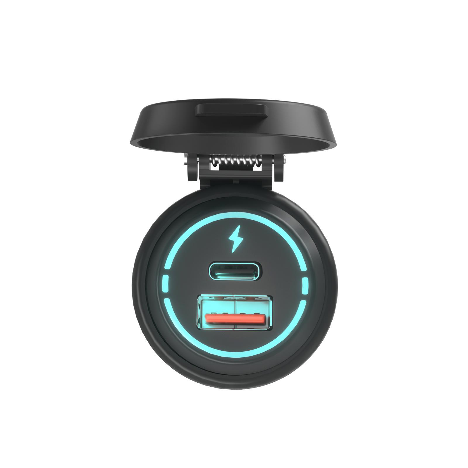 USB Charger Socket PD Type C + QC 3.0 Quick Charge for Marine Scooter