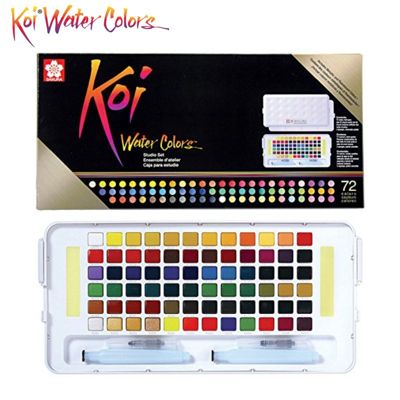 Bộ Màu Nén Koi Water Color STUDIO + 2 Brush