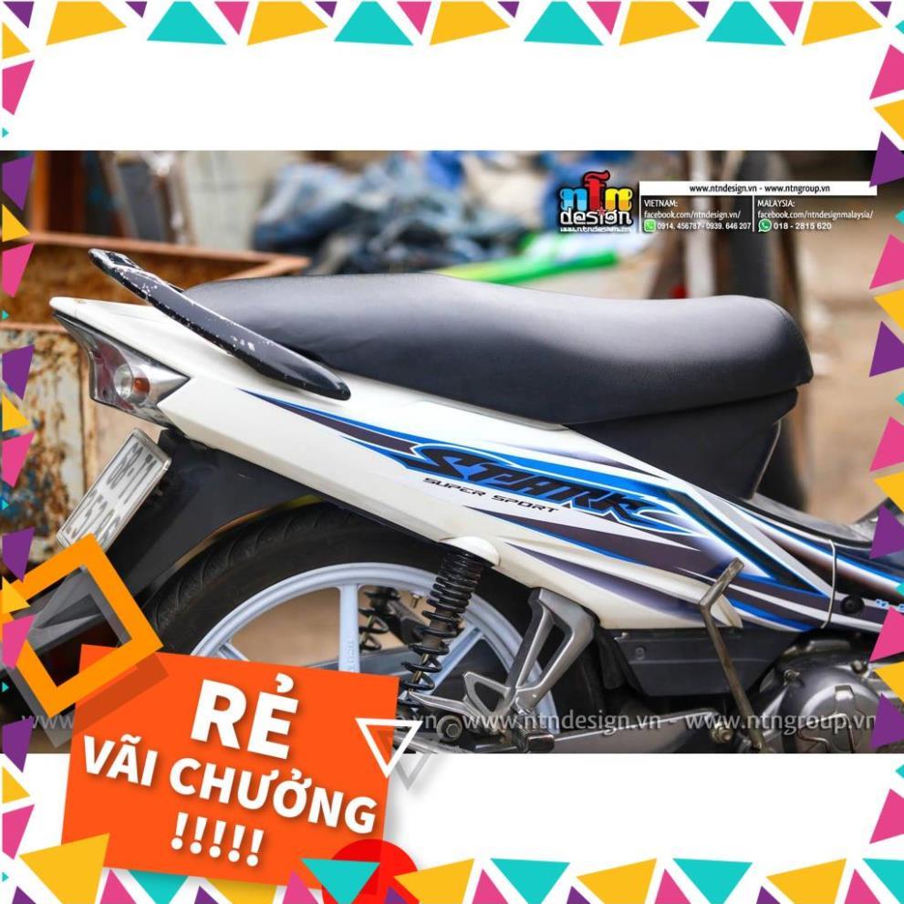 Tem Rời Sisius Mẫu Trắng Xanh Đen Chữ Spark