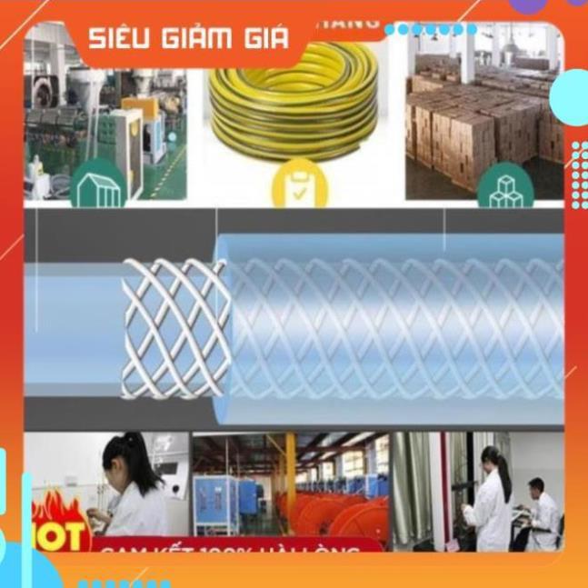 Bộ dây vòi xịt nước rửa xe, tưới cây . tăng áp 3 lần, loại 3m,5m 206587 cút sập,nối vàng+ tặng mở chai