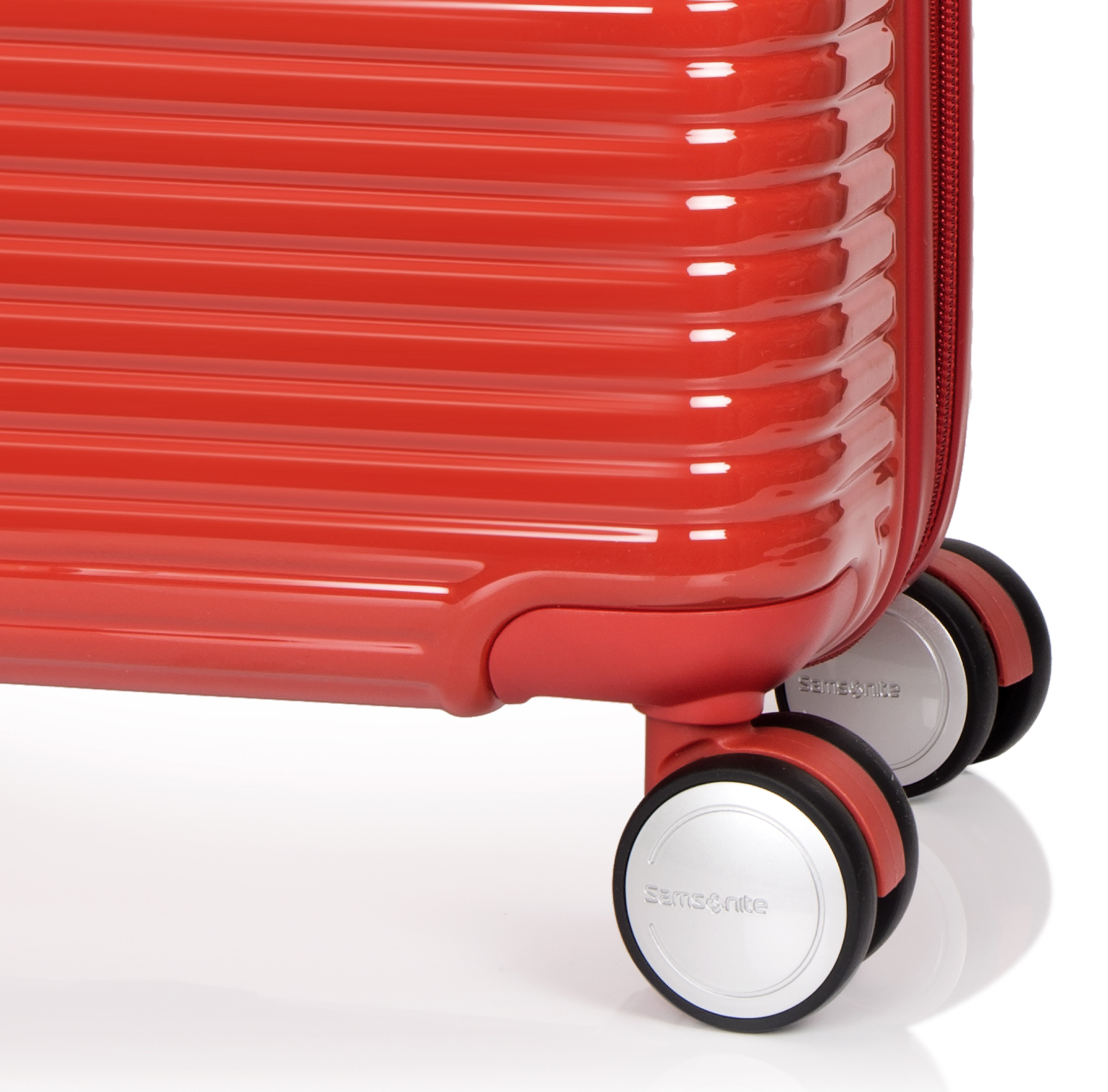 Vali kéo Samsonite TSA APINEX SPINNER:Hệ thống 4 bánh xe đôi xoay 360° với nút chặn Khóa kéo chống trộm Safeplux