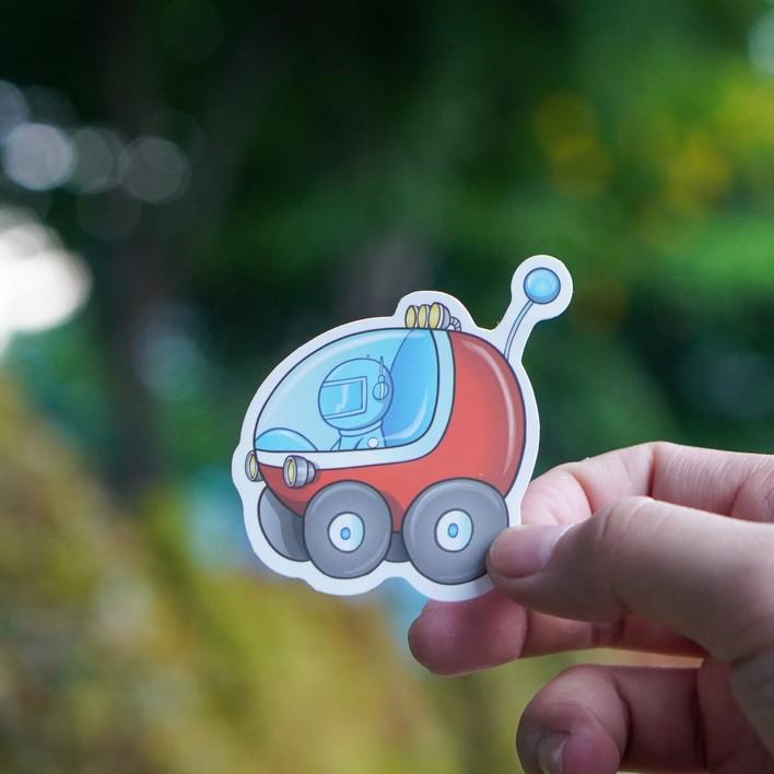 Bộ 50 Sticker VŨ TRỤ, NGÂN HÀ - phong cách chibi sễ thương - dán nón bảo hiểm, ghi-ta, tủ lạnh, máy tính