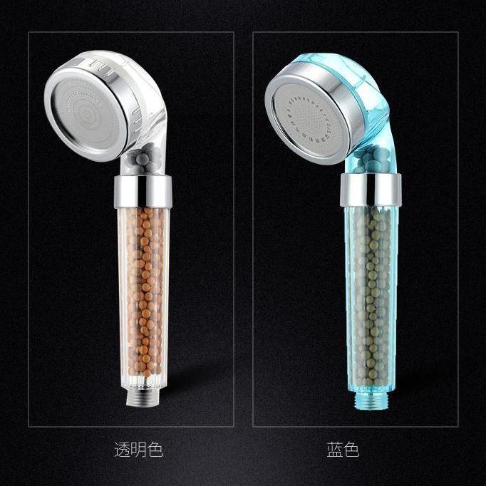 Bộ vòi hoa sen tăng áp siêu bền có hạt lọc Nano màu xanh dương tiết kiệm nước