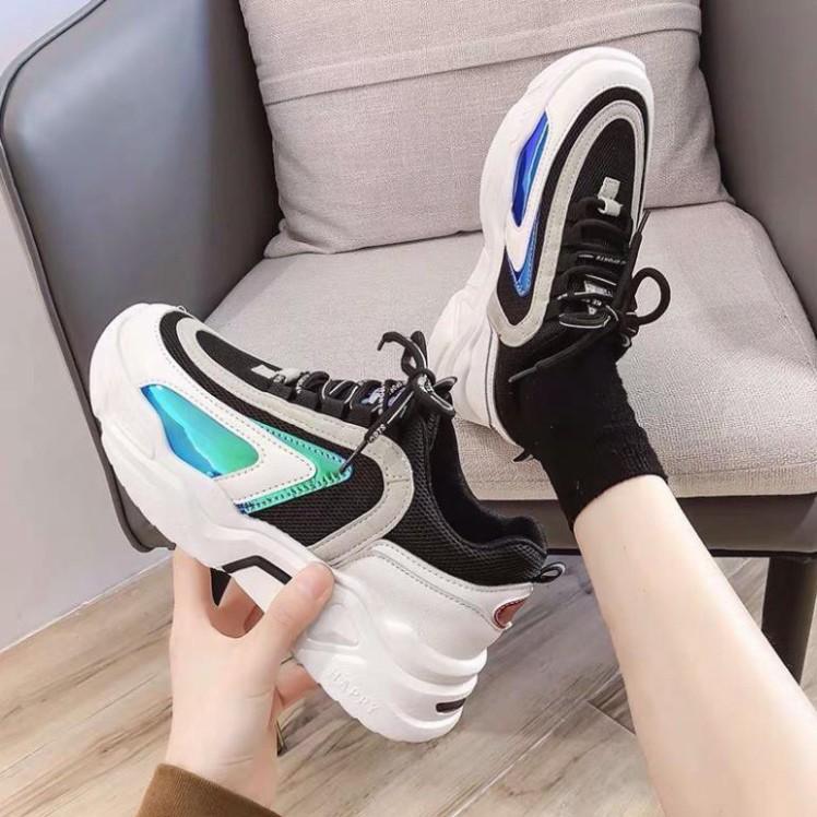 Giày Sneakers Nữ, Giày Thể Thao HAPU Giày Độn Đế Nữ 3-4Cm Hottrend Dành Cho Bạn Trẻ Năng Động Cá Tính Và Tăng C