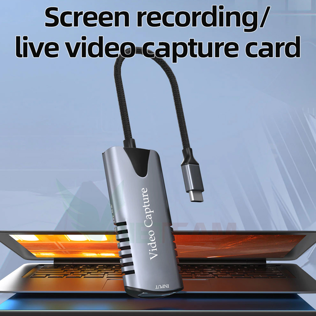 Capture Card Livestream HDMI to TYPE-C Dùng Chuyển Đổi Video Âm Thanh HD 1080p 60fps Ghi Lại Hình Ảnh Camera PS5 PS4 -Hàng Chính Hãng