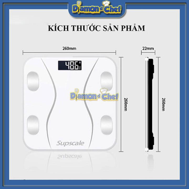 Cân Sức Khỏe Điện Tử Thông Minh Supscale - Cân đo lượng mỡ cơ thể kết nối smart phone
