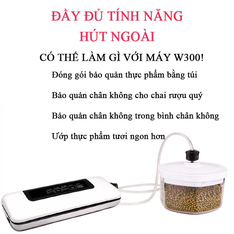 Máy Hút Chân Không Dành Cho Gia Đình W300 Đầy Đủ Mọi Tính Năng Cao Cấp Gọn Nhẹ