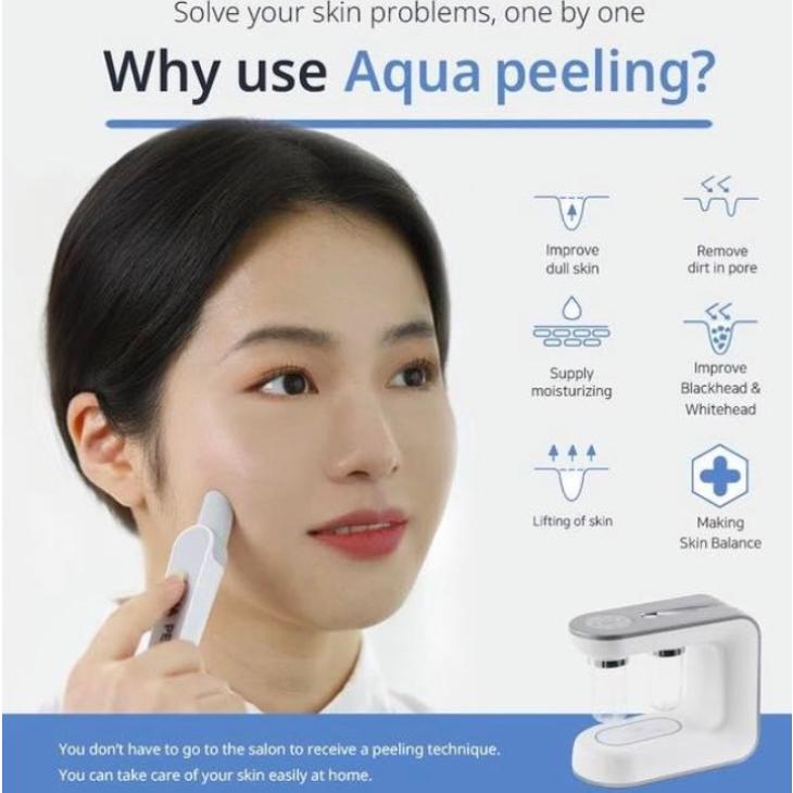 Máy Chăm Sóc Da, Giúp Giảm Thâm Nám, Mờ Tàn Nhang, Trẻ Hóa Da AQUA PEELING ABELUNA M200, Nhập Hàn, BH 12 THÁNG