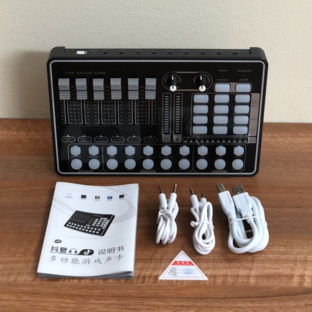 Thiết bị thu âm livestream hát karaoke online sound card H9 có bluetooth để lấy nhạc