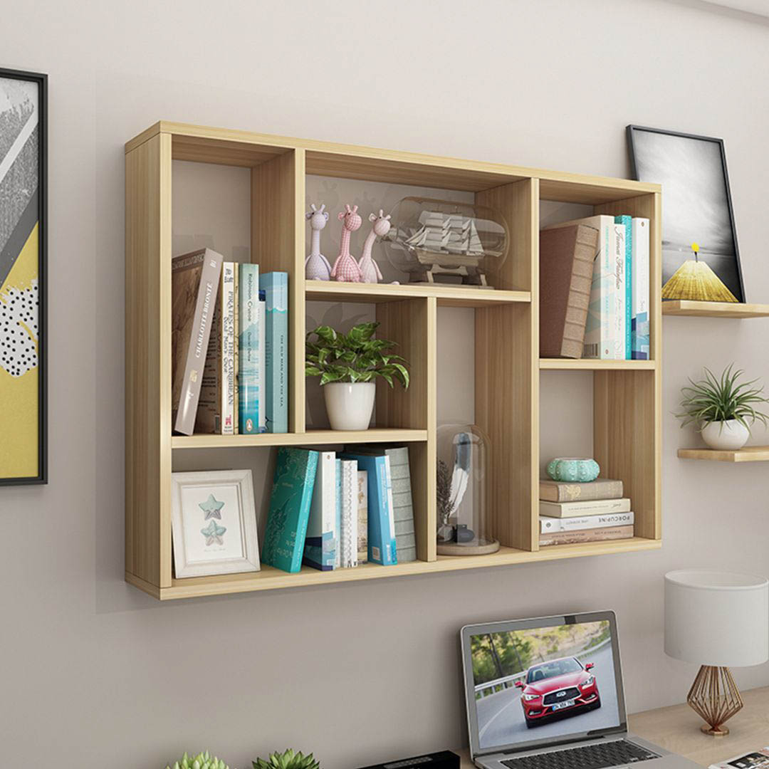 Kệ gỗ treo tường trang trí hiện đại SMLIFE Wibur | Gỗ MDF dày 17mm chống ẩm | D120xR20xC80cm