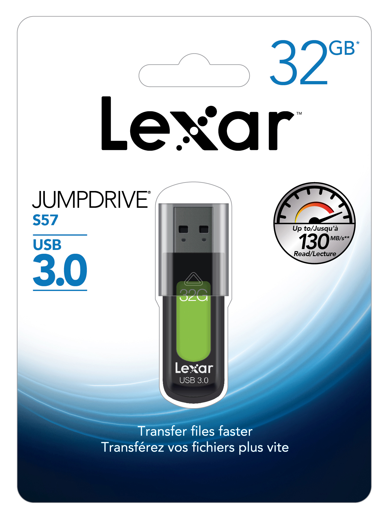 USB Lexar S57 JumpDrive 32GB - USB 3.0 - Hàng Chính Hãng