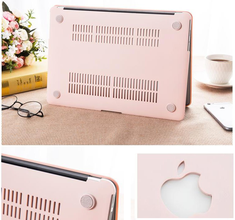 COMBO 3in1 Case, ốp kèm phủ phím cho Macbook - Màu Hồng Pastel (Tặng Kèm Nút Chống Bụi) - Hàng chính hãng SMTech