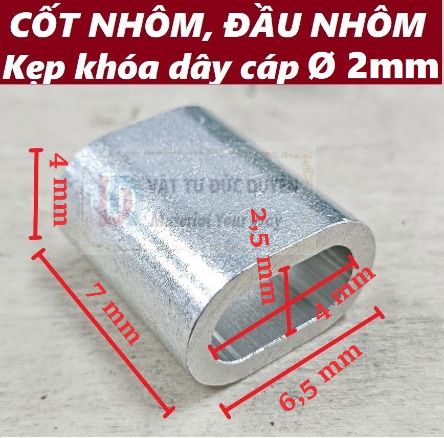 Cốt nhôm đầu nhôm khóa dây cáp