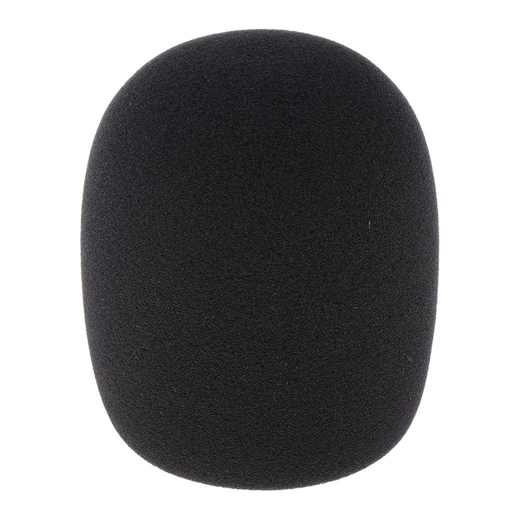 4X Large Black Microphone Foam Cover Mic Windscreen for Condenser Mic 5cm Dia