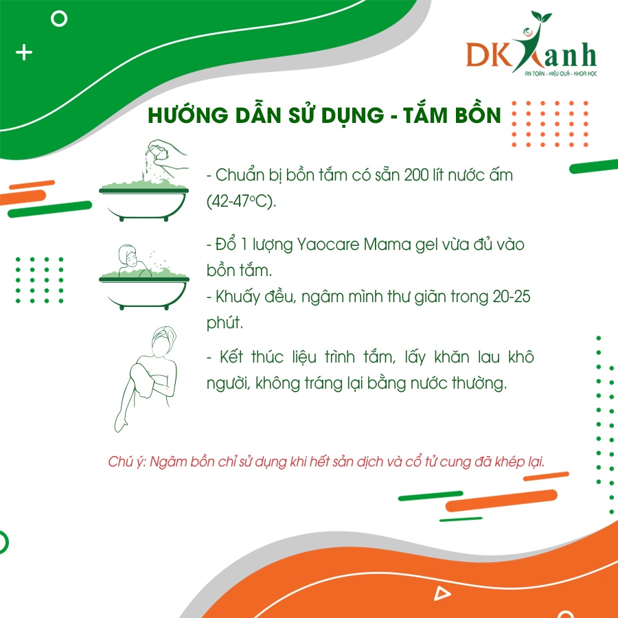 Chai xanh Gel tắm gội thảo dược cho mẹ Yaocare mama gel - DK PHARMA