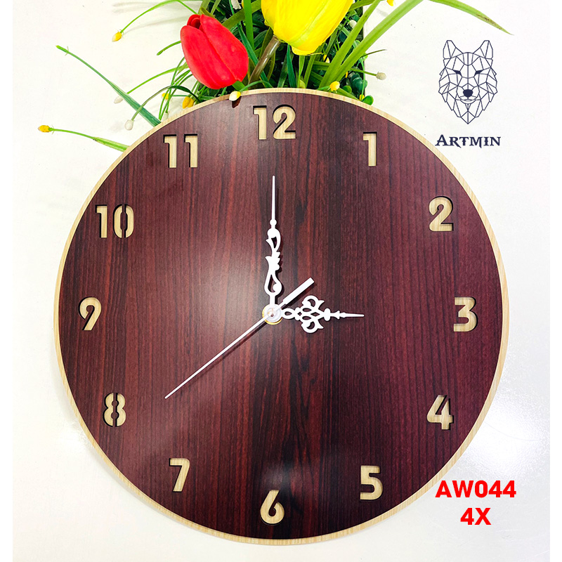 AW044 - Đồng Hồ Gỗ Decor Cực Xinh – Đồng Hồ Treo Tường Trang Trí Năm 2023