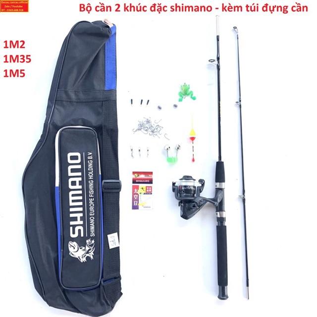 Combo bộ cần 2 khúc dài 2m1 + máy câu + đầy đủ phụ kiện như hình cần cực khoẻ giá rẻ thegioidocau