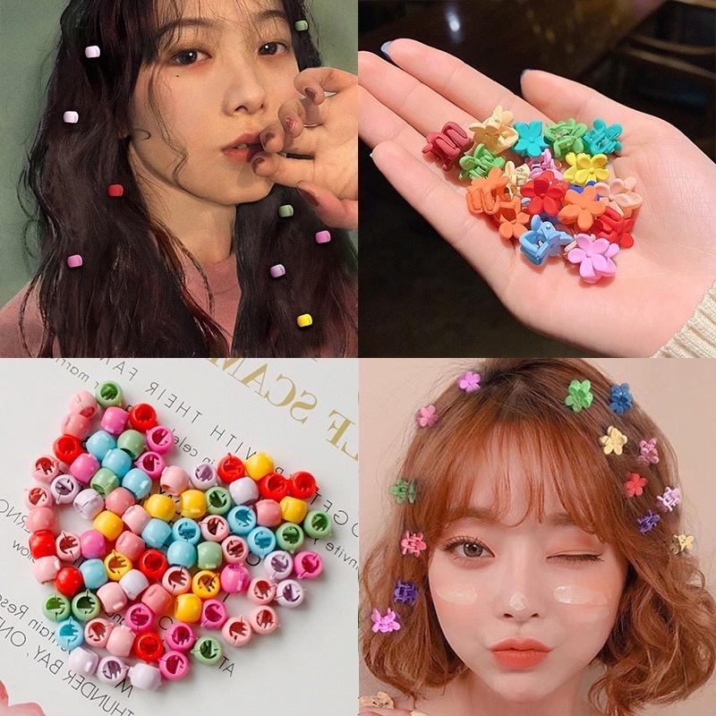 Set 10 kẹp tròn nhỏ xinh sắc màu dễ thương cá tính Tatitava