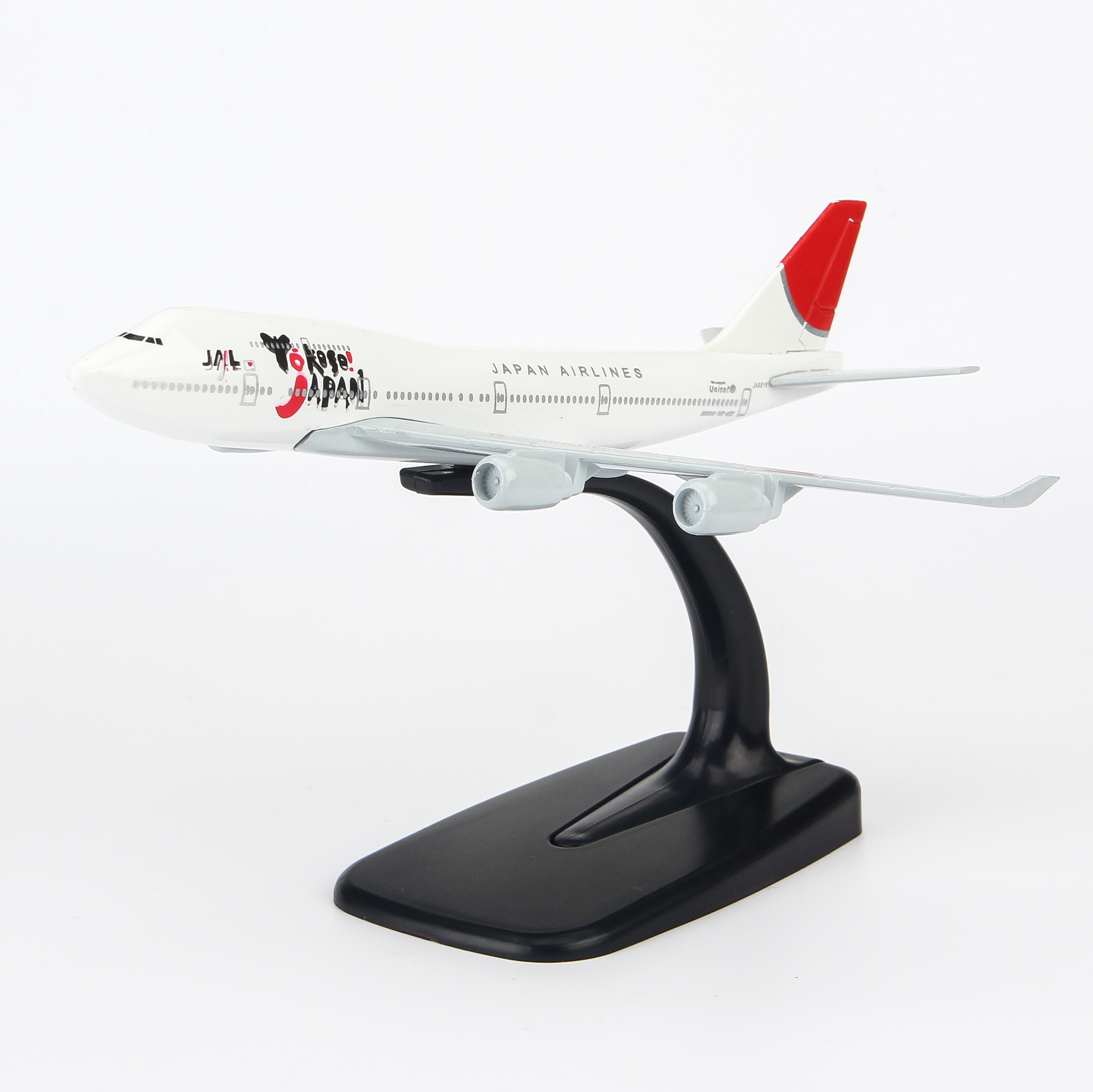 Mô Hình Máy Bay Trưng Bày Boeing 747 Japan Airlines Everfly (Trắng)