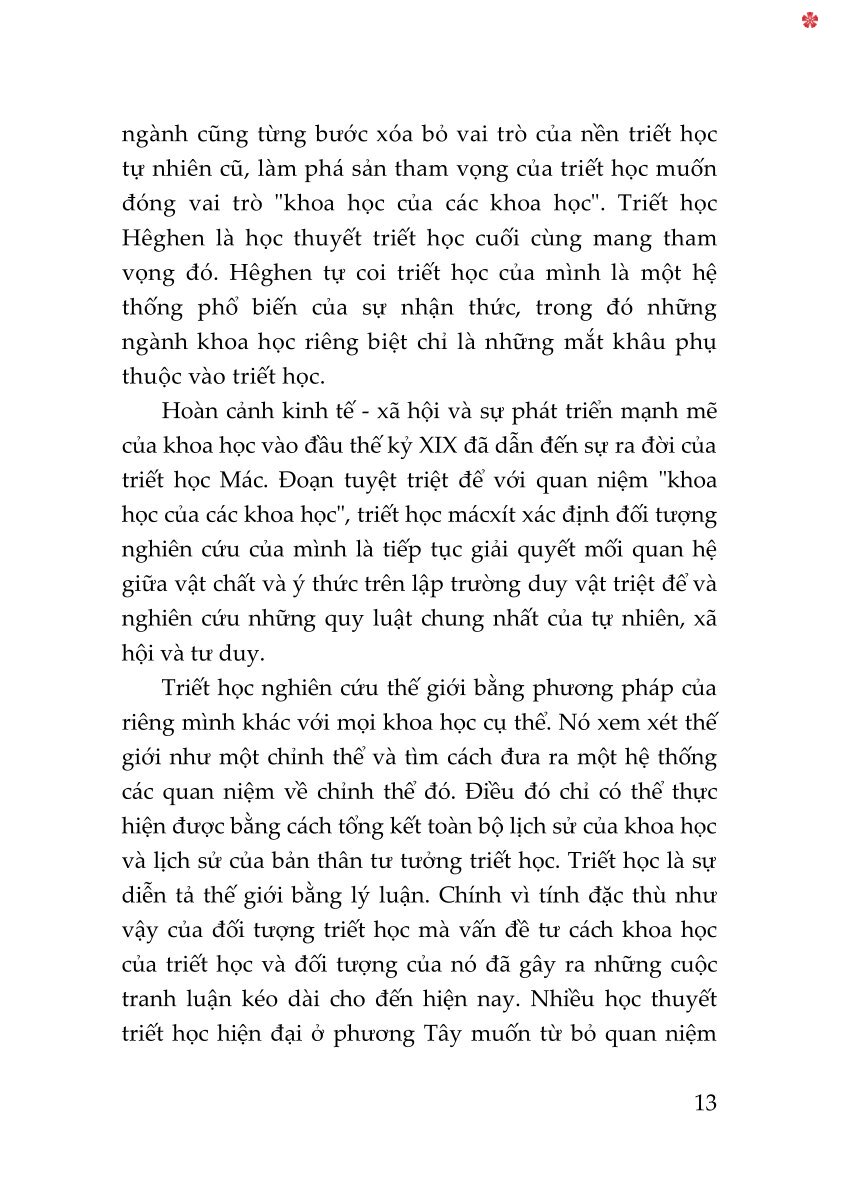 Giáo trình Triết học (Dùng cho khối không chuyên ngành triết học trình độ đào tạo thạc sĩ, tiến sĩ các ngành khoa học tự nhiên, công nghệ) - bản in 2025
