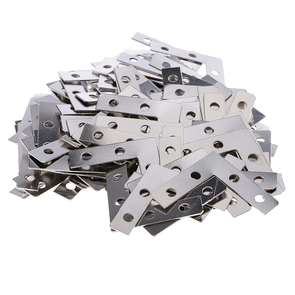 100 Pieces Heavy Duty Metal L Shape Corner Brace Plate 90 Angle Bracket Photos Frame Picture Bracket 38mmx38mm Furniture Accesories