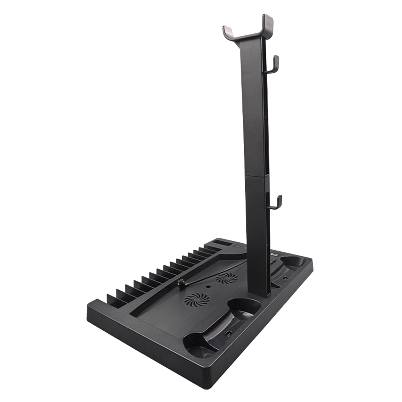 Stand Cooling Fan Station for 5 / PS5 Digital Edition, Console Station And Charging Station with Two Controllers And 15 Slot Machines
