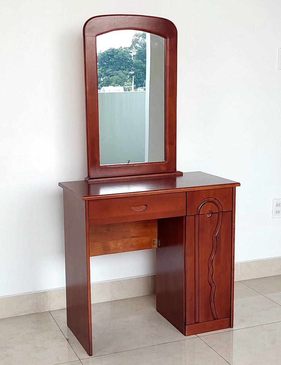 Bàn Phấn Gỗ, Bàn Trang Điểm Gỗ Cao Su Trang Nhã - Hàng VN Xuất Khẩu