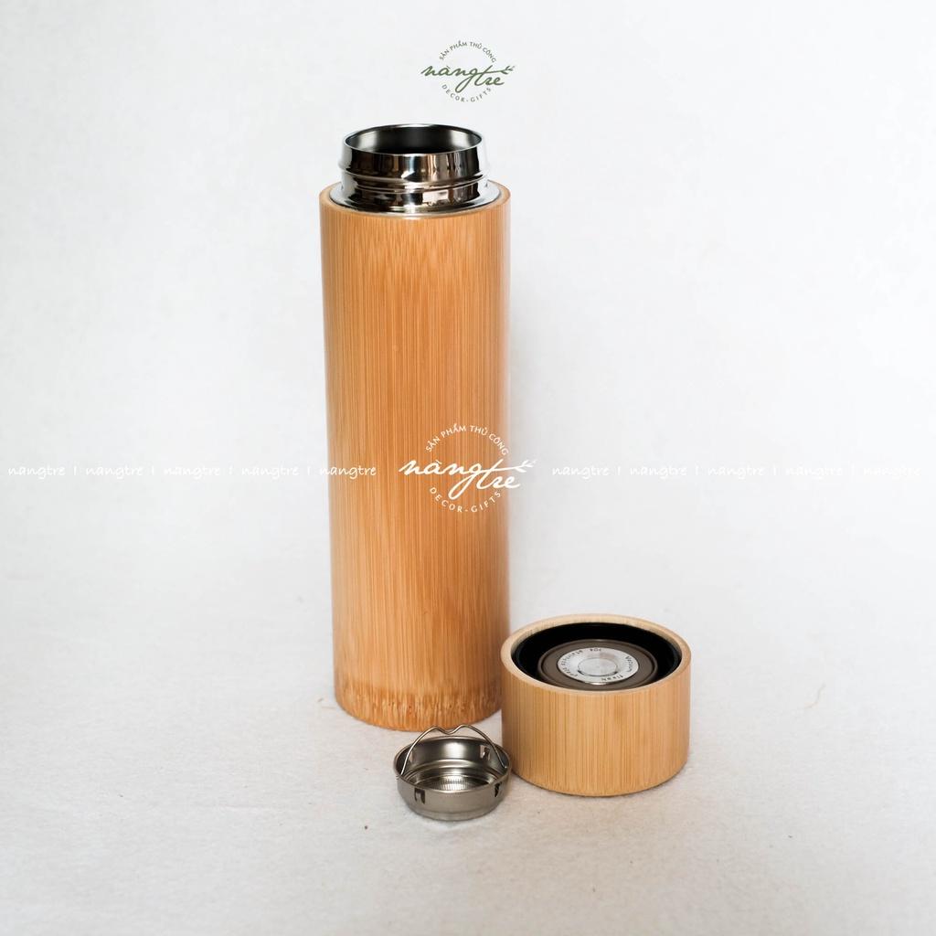 Bình Giữ Nhiệt, bình nước bằng tre Lõi Inox