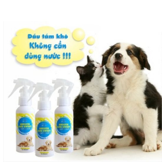 DẦU XỊT TẮM KHÔ CHO CHÓ MÈO KHÔNG DÙNG NƯỚC , KHỬ MÙI , SẠCH LÔNG SMOOTH AND SWEET - SP005311