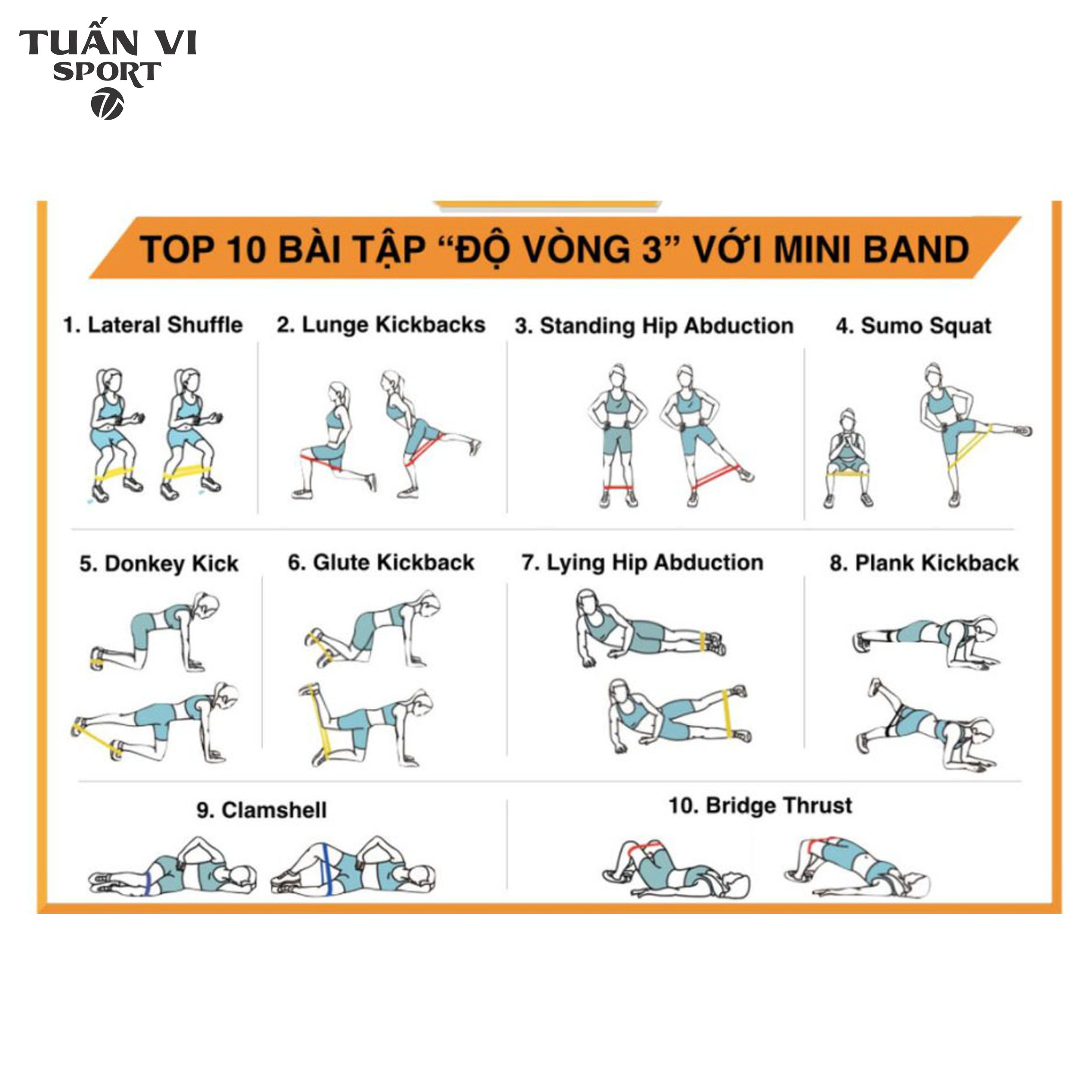 Dây mini Band, Dây cao su kháng lực tập chân mông